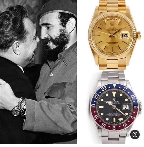 castro crushev col rolex|PHOTO: Fidel Castro, wearing 2 Rolexes, lighting a cigar while .